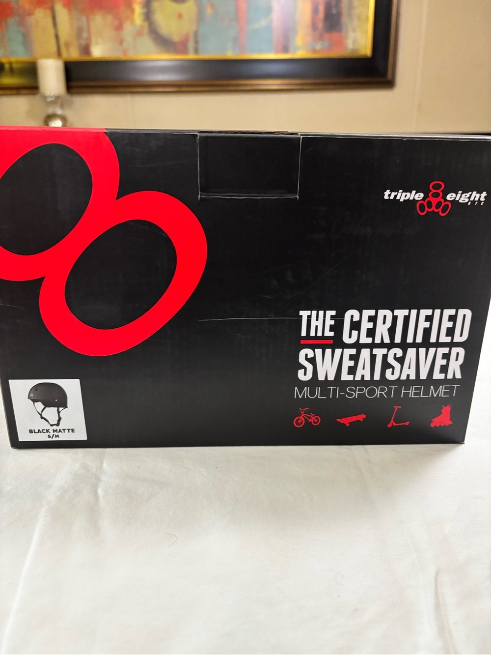 Triple8 Sweatsaver Multi-Sport Helmet - Black with Red Accent